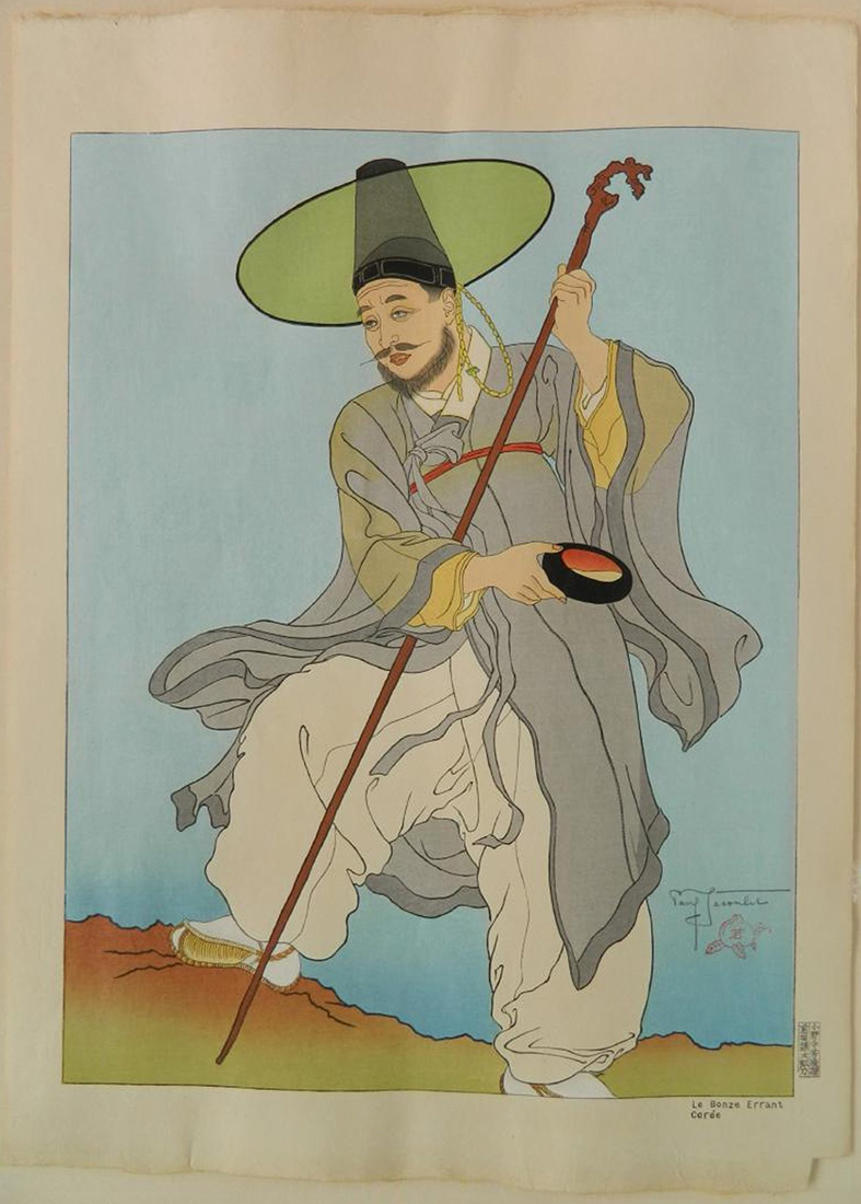 Le Bonze Errant Coree Miles 95 by Paul Jacoulet